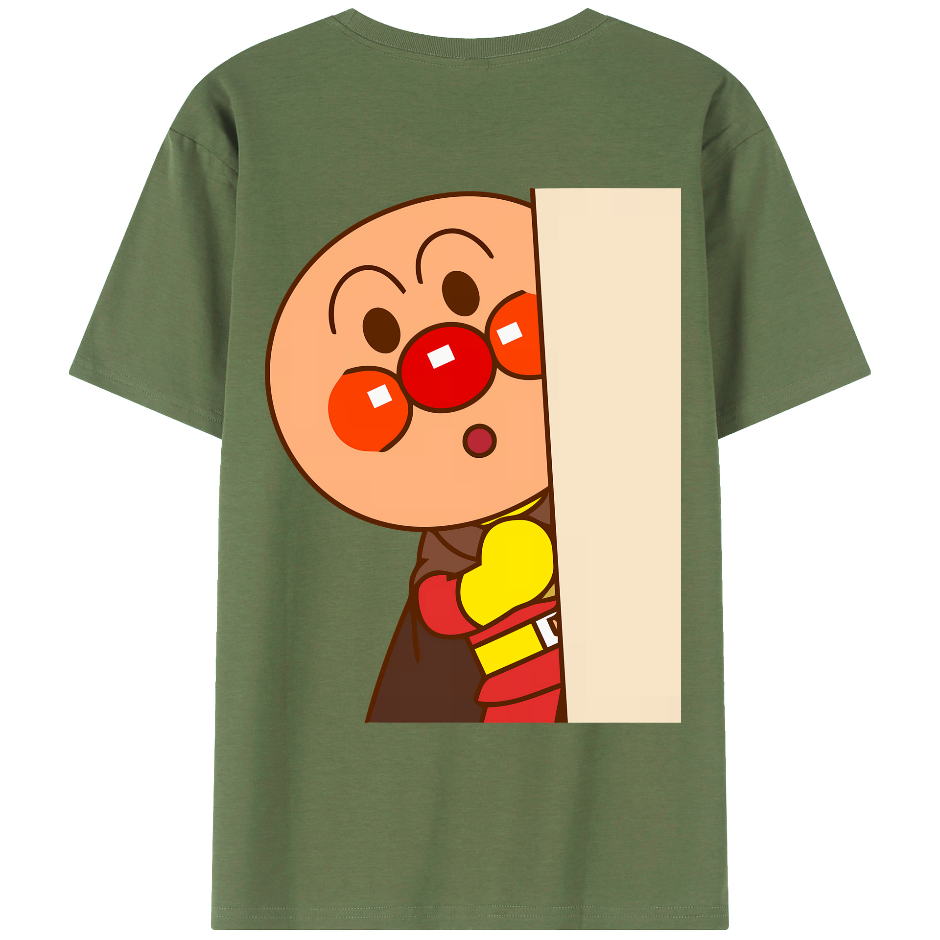 （画像用） アンパンマン Anpanman 綿100％ メンズ半袖Tシャツ（バックプリント） 通気性